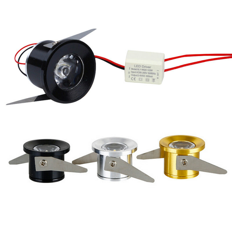 10/20PCS 1W Mini Recessed LED Ceiling Downlight Spot Light Lamp Cabinet 110-240V gallery