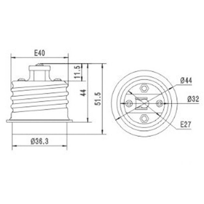 10Pcs Light Bulb Socket Adapter for Mogul Base E39 to Medium E26 Screw Reducer gallery
