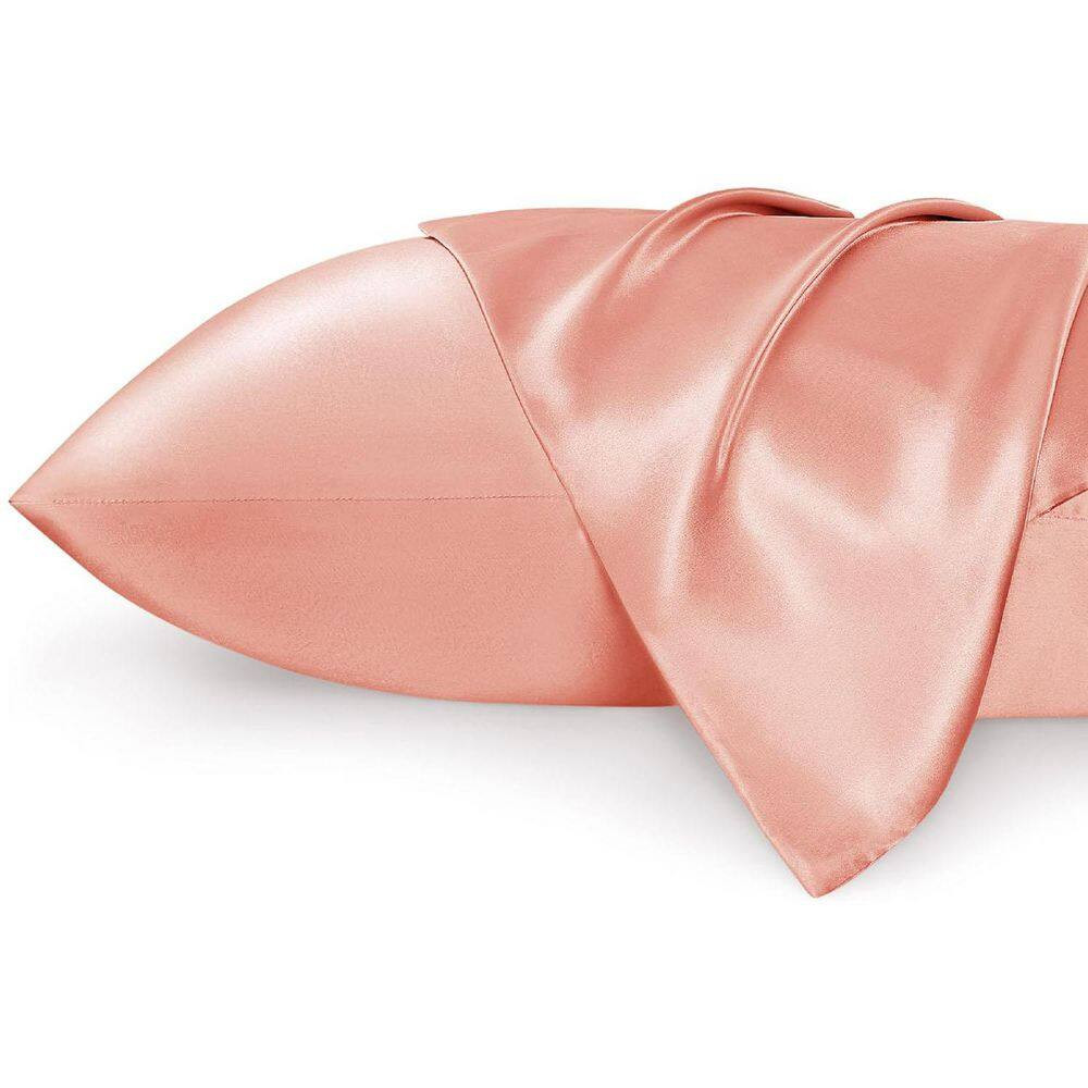 Satin Envelope Closure Sleeping Pillow Case, King 20 In. X 36 In., Peach Pearl, gallery
