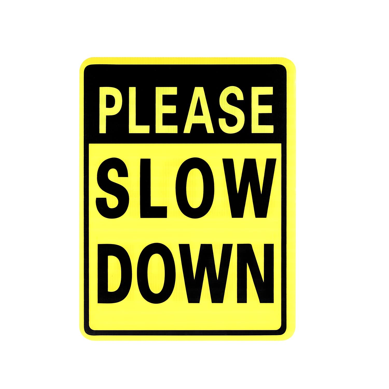 Please Slow Down Yard Signs with Metal Stakes, 16 x 12 Inches/25 Inch High, 2... gallery
