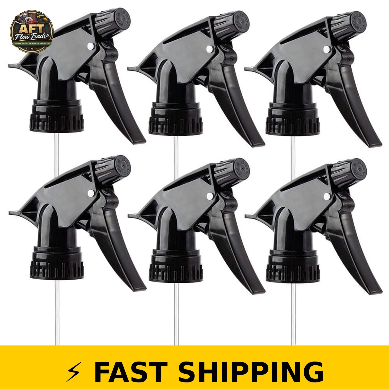 CarCarez Adjustable Trigger Spray Nozzles - 6 Pack Black gallery
