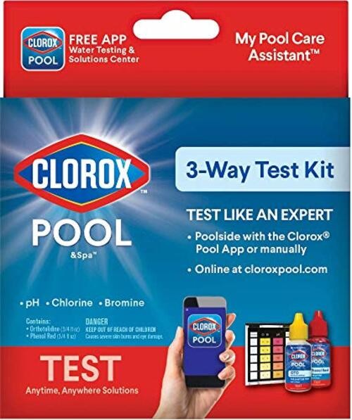 Clorox Pool&Spa Swimming Pool 3-Way Water Test Kit, Accurately Pack of 1 Blue gallery
