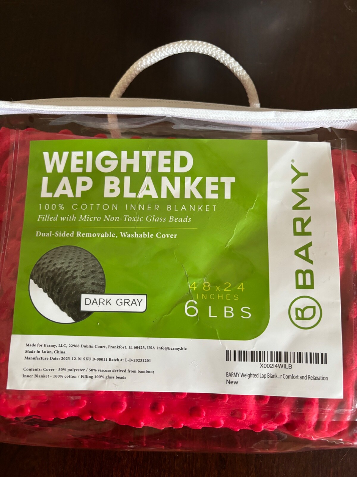 BARMY Weighted Lap Blanket (48"x24", 6lbs) Weighted Lap Pad with Removable Cover gallery