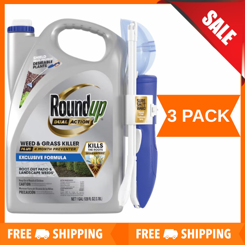 Roundup Dual Action Plus 4 Month Preventer 1 Gal Ready To Use Weed Killer - 3PK gallery