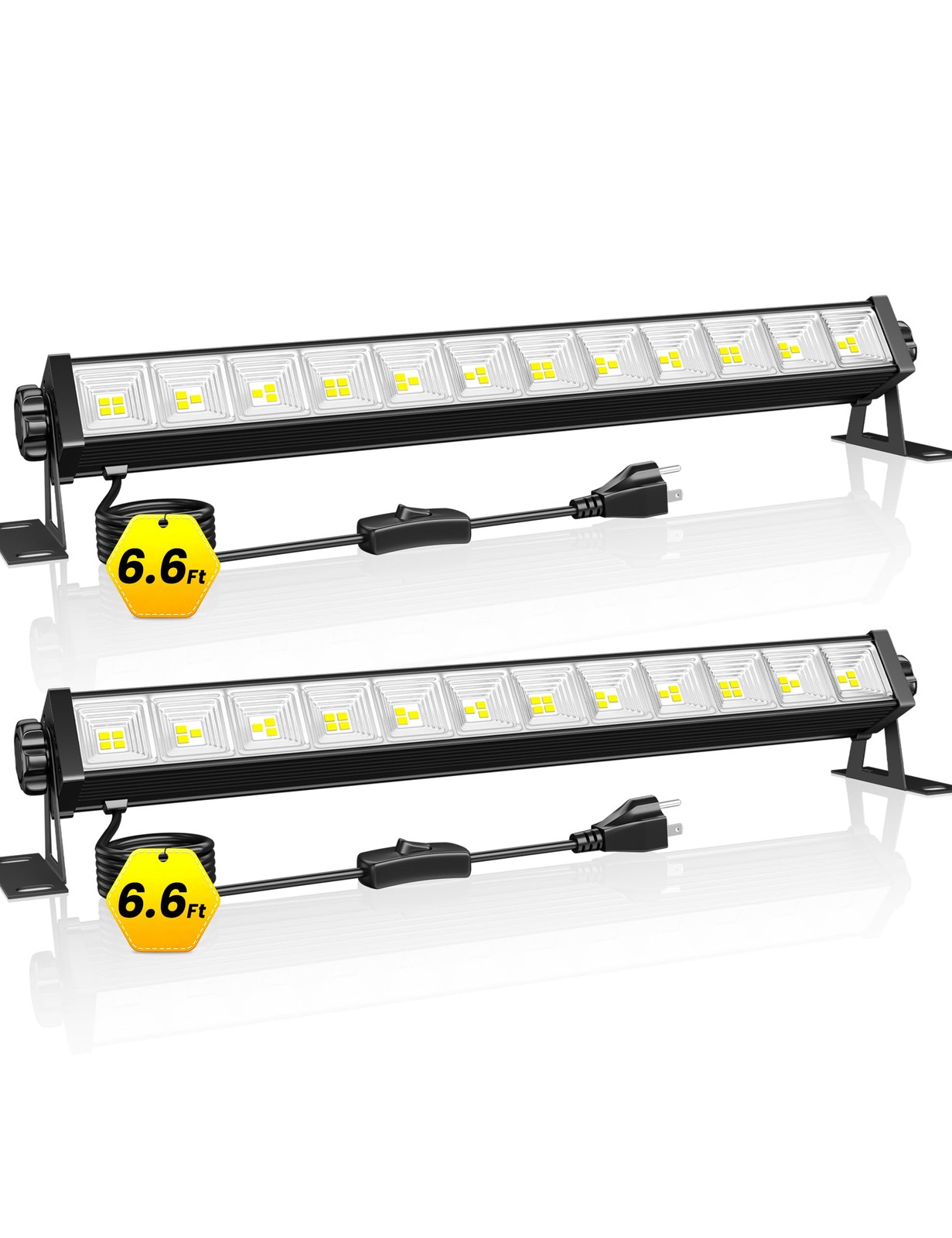 2 Pack LED Shop Lights, 40W 5400LM Plug in Garage Lights with 6.6FT Long Powe... gallery
