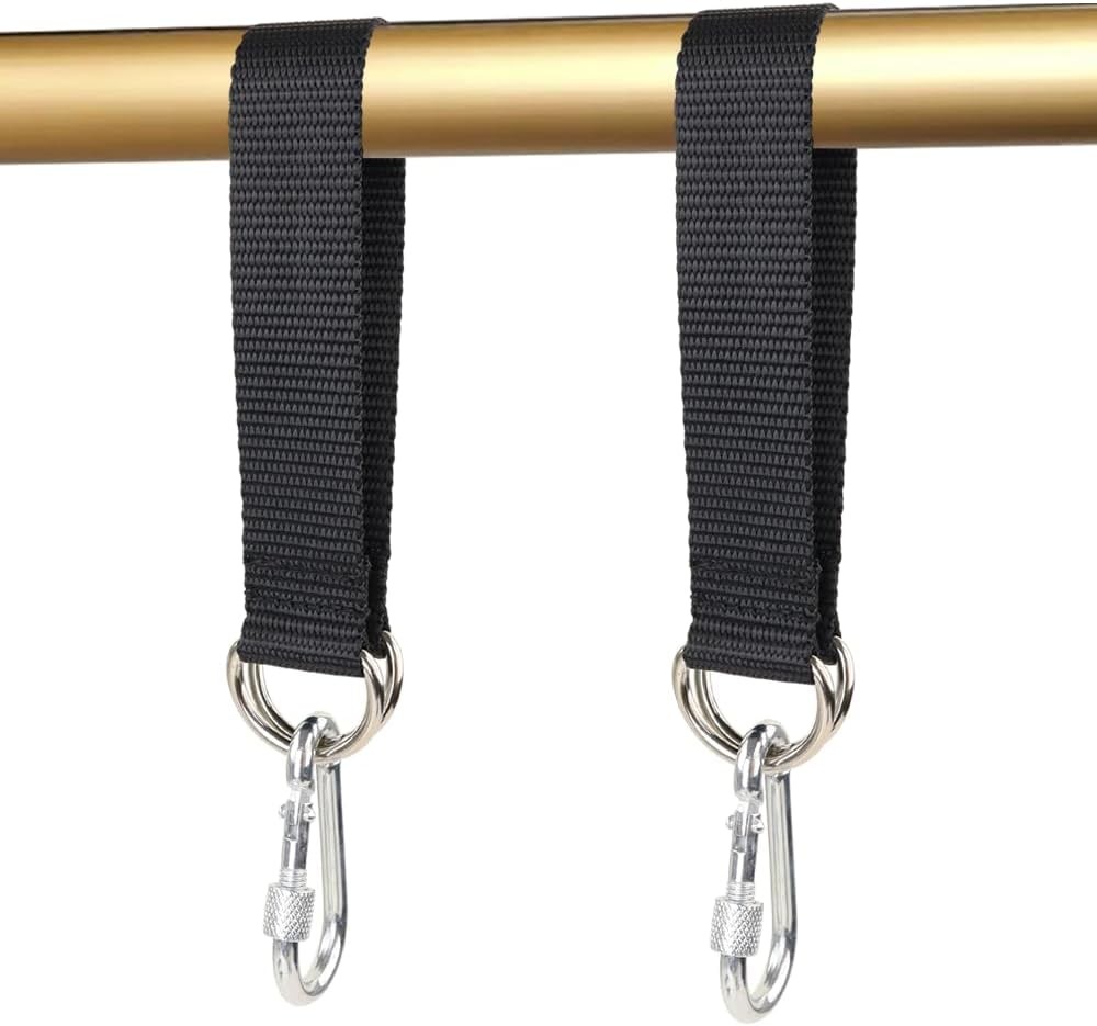 Outdoor Tree Swing Straps Hanging Kit - 2 Pack with Carabiners, 26cm/10