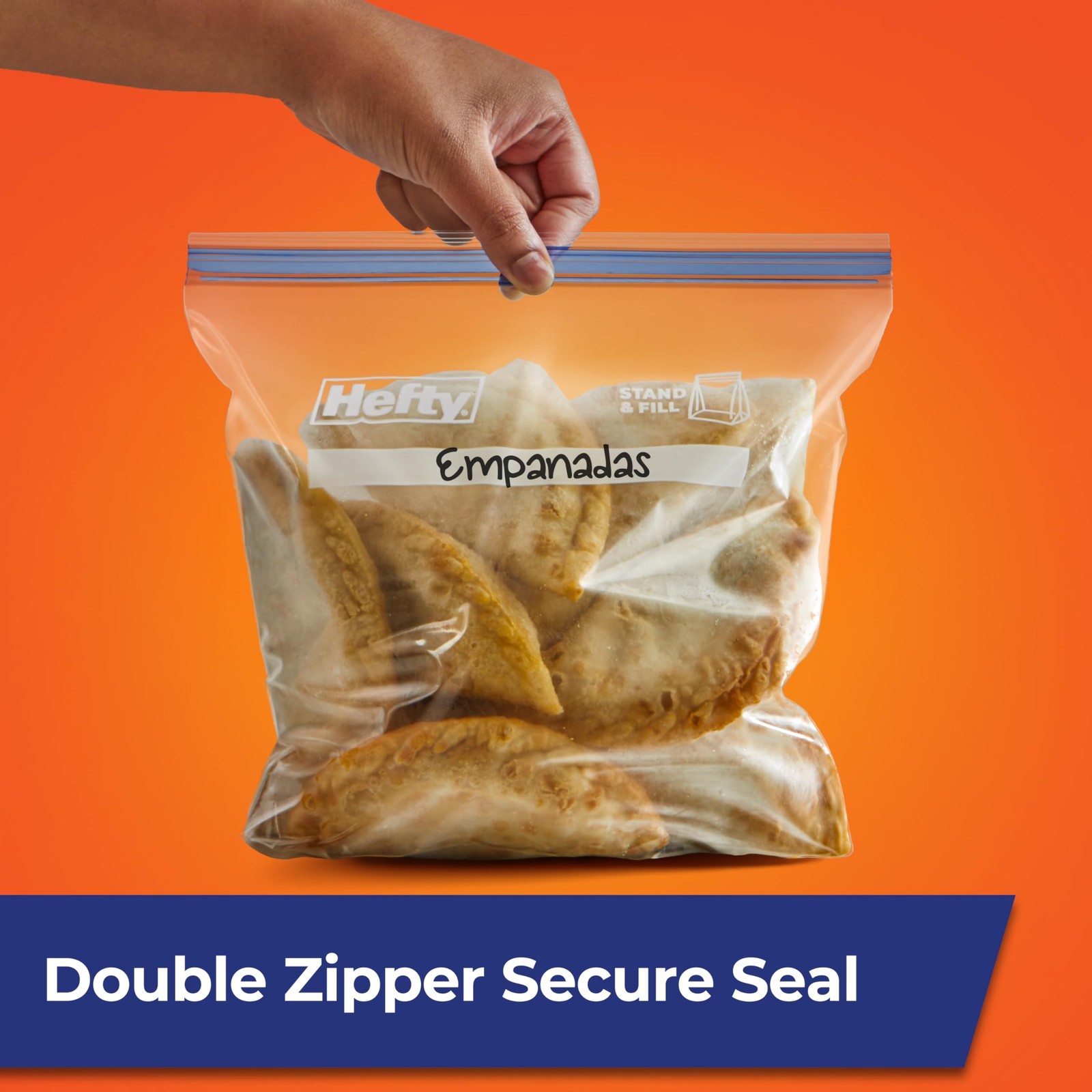 Hefty Press to Close Plastic Freezer Bags, Gallon Gallon, gallery