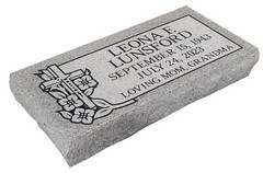 Cemetery marker – custom headstone – engraving included – multiple design option