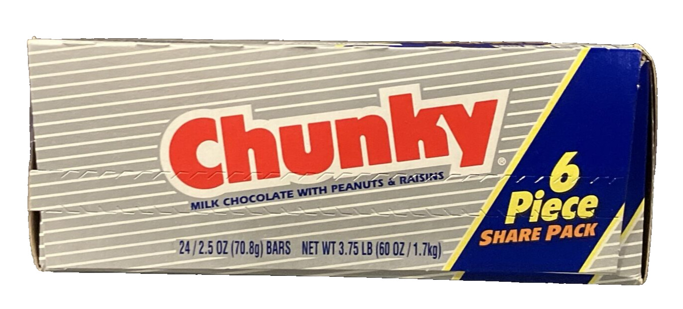 Chunky Milk Chocolate with Peanuts and Raisins 24 2.5 OZ BARS - 3.75 LBS TOTAL gallery