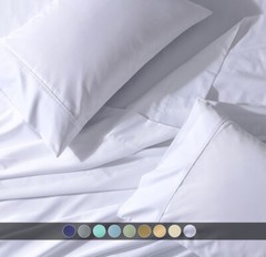 Split Top King- Flex Top King Percale Deep Pocket Bed Sheets Set