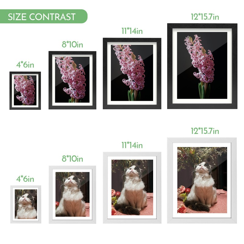 Picture Frames Solid Wood Photo Frame 8x10" 12x16" 16x20" Wall Tabletop Display gallery