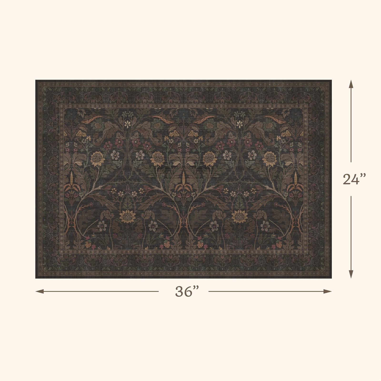 Dark Brown 2x3 Washable Entry Rug, Throw Small 2' x 3' (Rectangular), gallery