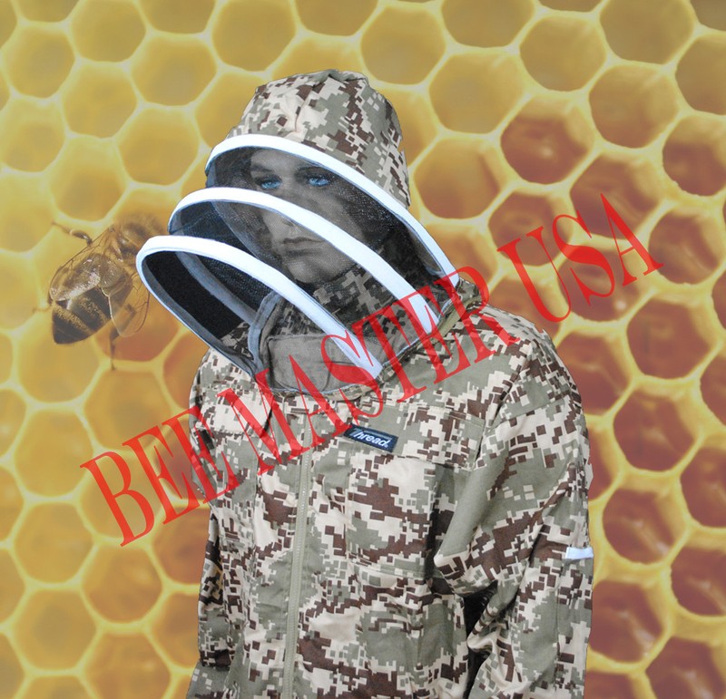 Pro's Choice Best Beekeeping Jacket Camouflage, with Free Gloves Thread(r)Brand gallery