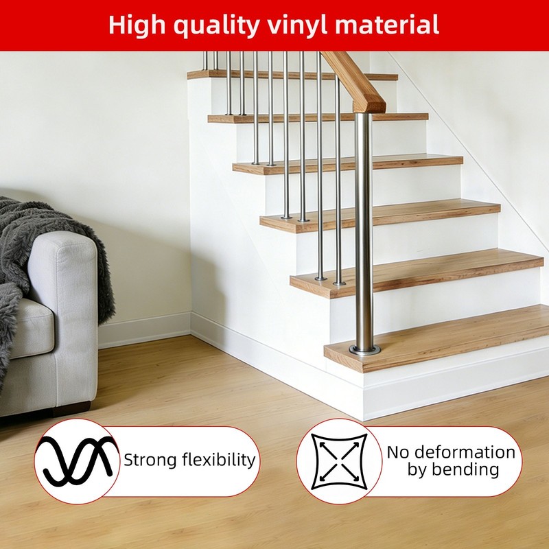 Flexible Baseboard Molding Trim 4 Inch -Adhesive Vinyl Wall Base 4 in x 100 Ft gallery