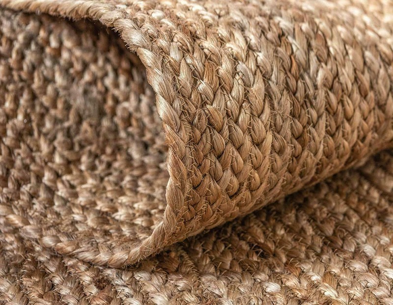 Jute Rug Carpet Runner Natural Rectangle Handmade Rustic Look Braided Stylish gallery