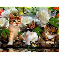 New Leanin’ Tree Greeting Card Cats Kittens By Robinson “Painted Lady”