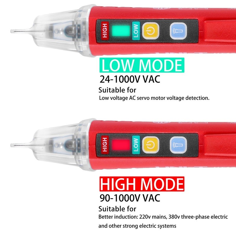 LED AC Electrical Voltage Power Detector Sensor Tester Non-Contact Pen 90-1000V gallery