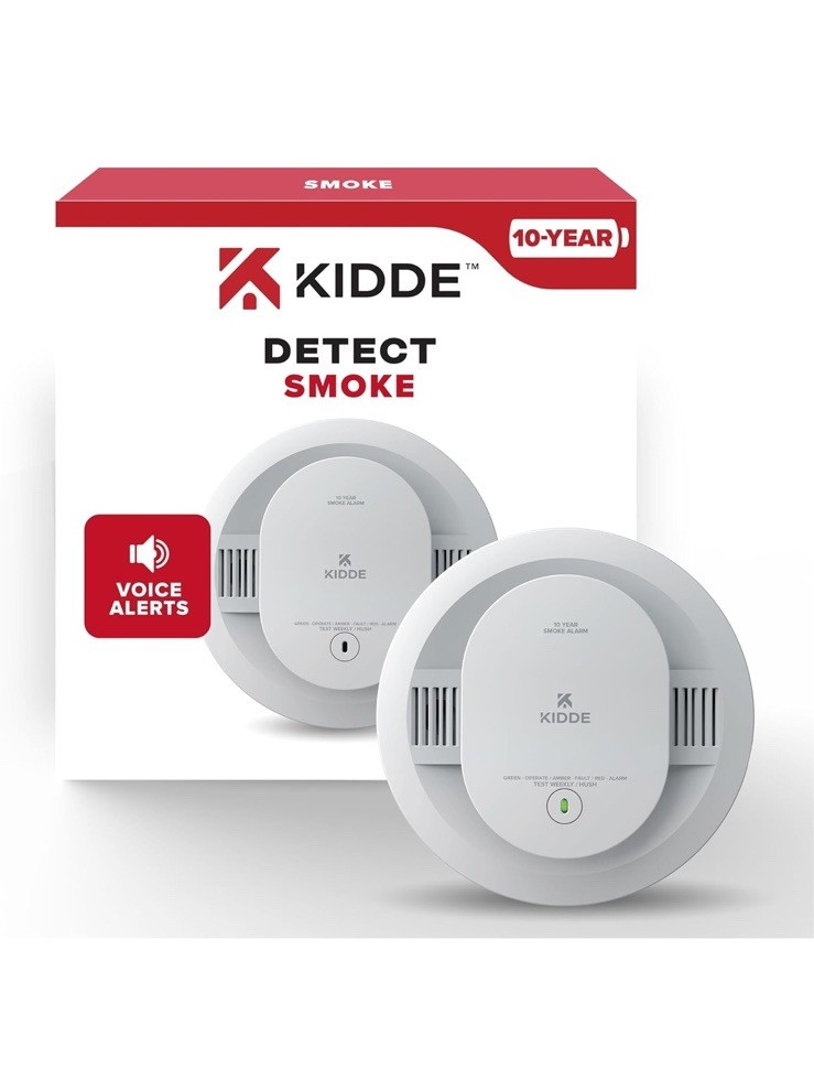 Kidde Smoke Detector, 10-Year Battery Powered, Voice Alerts gallery