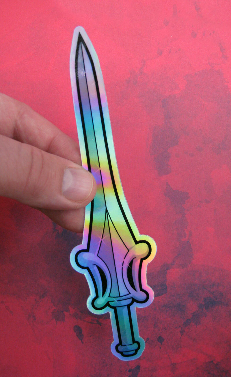 He-Man Sword Skeletor She-Ra Stickers Holographic Masters of the Universe MOTU gallery