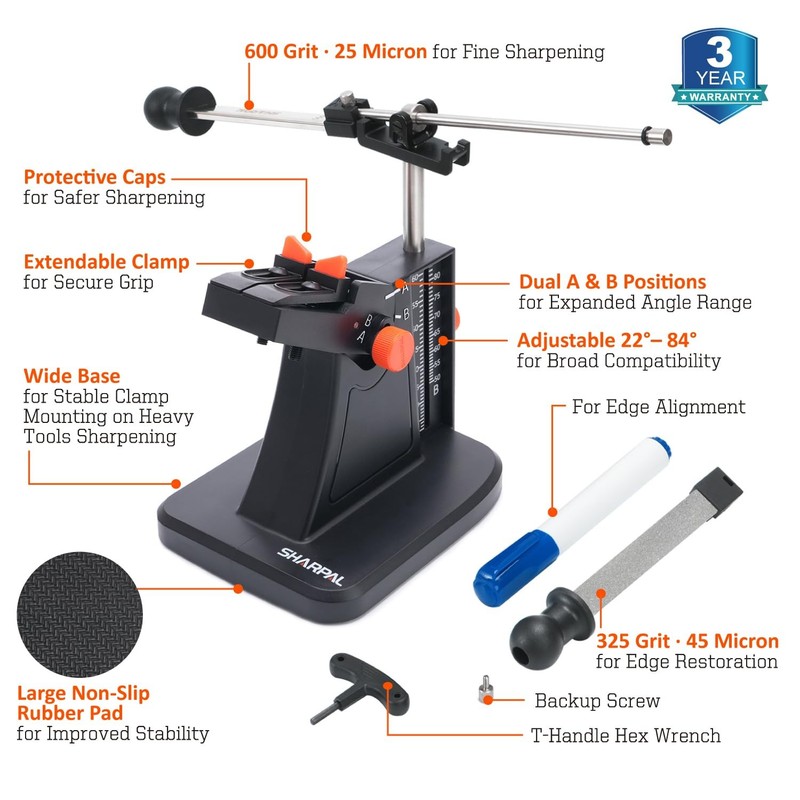 SHARPAL 201H Scissor Sharpener – Adjustable 22°84° Angle, 325/600 Grit Diamon... gallery