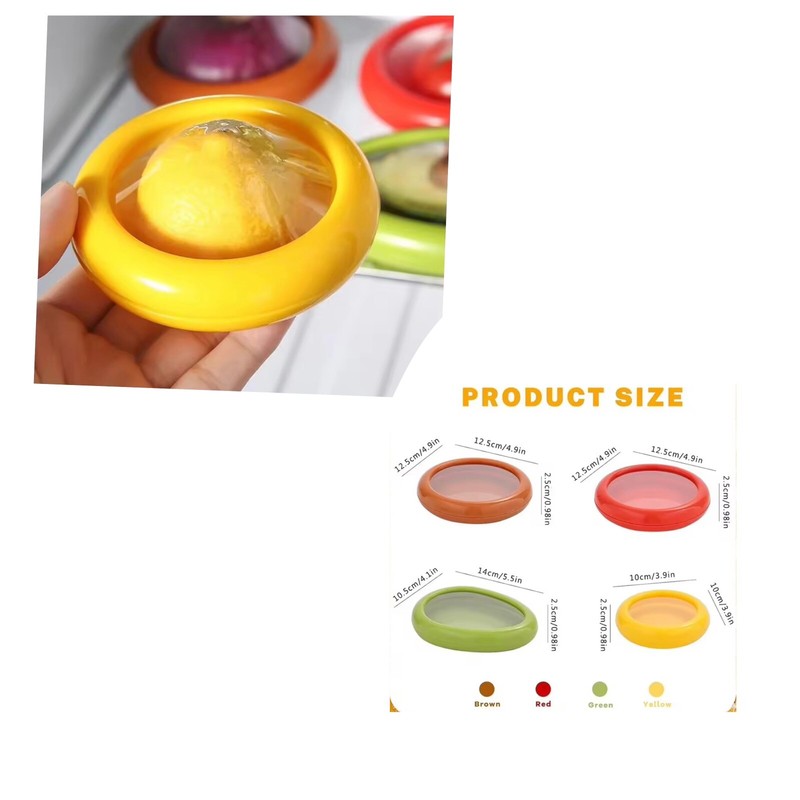 4Pcs Fruit And Vegetable Food Fresh-Keeping Box,Avocado Keeper Onion Storager/US gallery