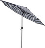 9' Solar 24 LED Lighted Umbrella with 8 Ribs Adjustment and Crank Lift System fo gallery