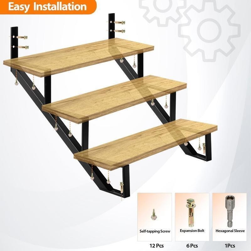 Steel Stair Stringer Riser 2 Pack Heavy Duty Stair Step Support Outdoor Use gallery