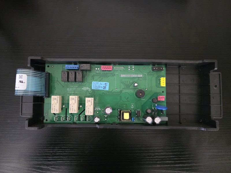 Whirlpool W11776486 Range Oven Control Board, Black Glass UI Panel, Clock Timer gallery