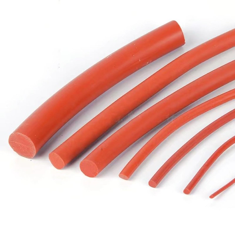 Red Solid Silicone Rubber Sealing Strip Round O Ring Cord Seal Gasket Ø 0,7-30mm gallery