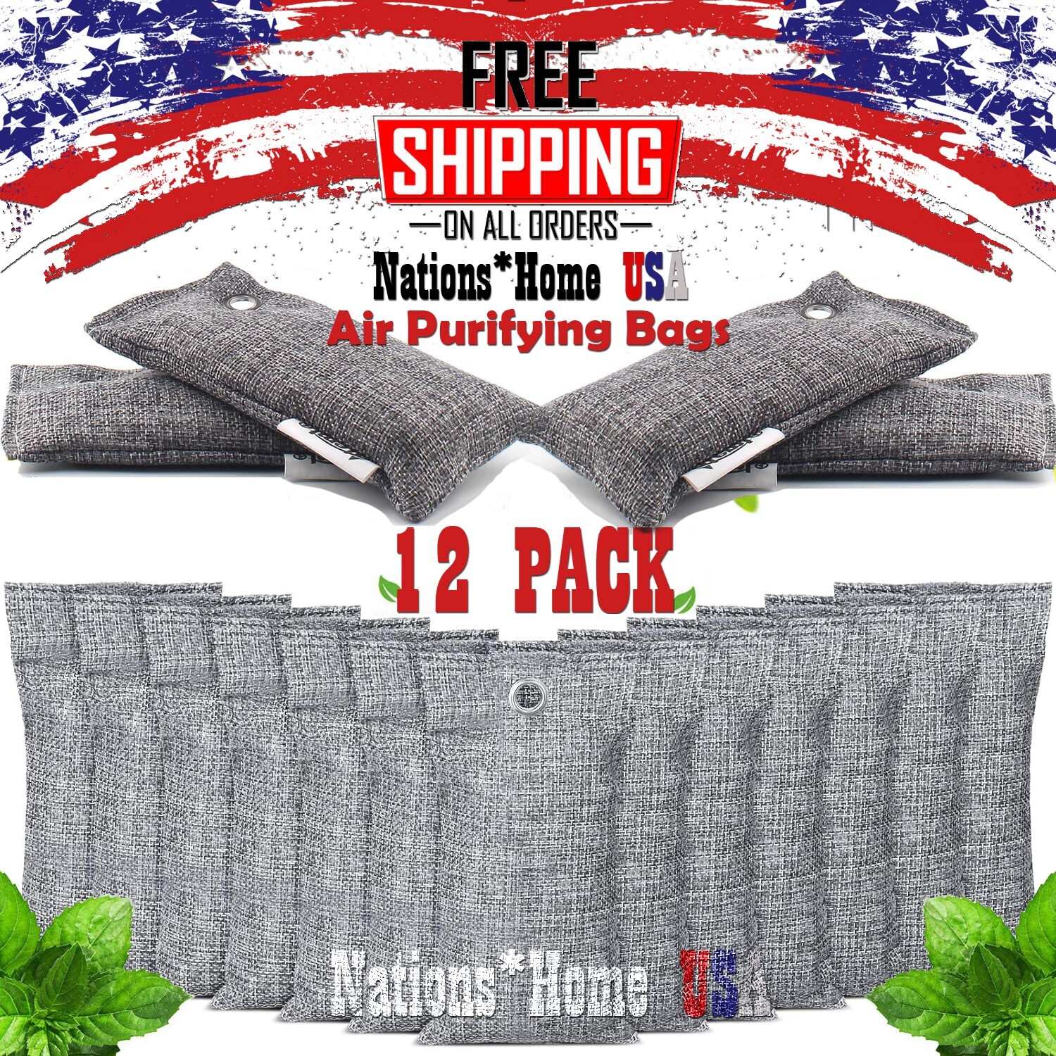 Air Purifying Bag Purifier Nature Fresh Charcoal Bamboo Mold Freshener 12 Bags gallery