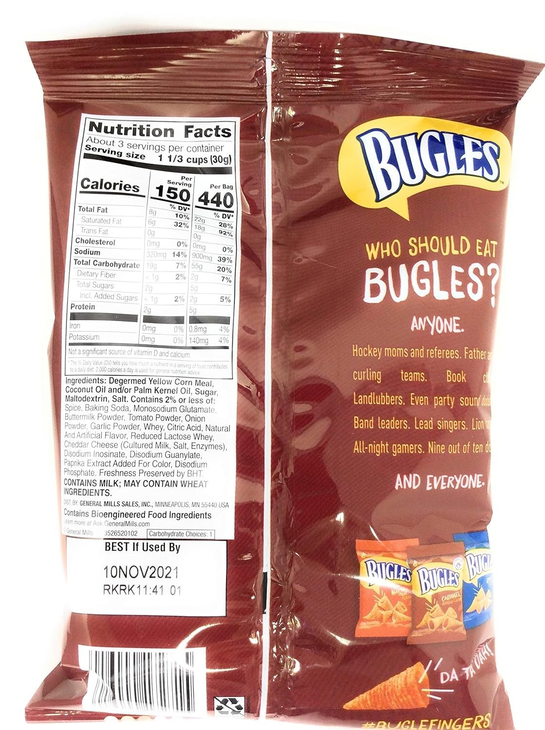 3x Bags Bugles Chili Cheese Corn Snacks - 3oz Each gallery