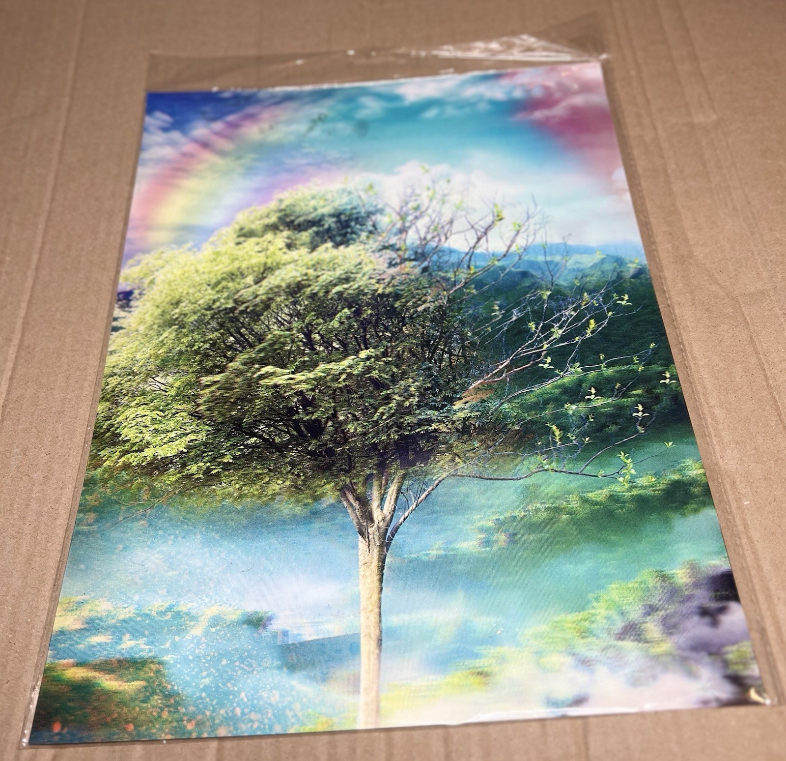 The Image Is A Four Seasons Tree 3D Poster Wall Art Print. Home Decor No Frame gallery