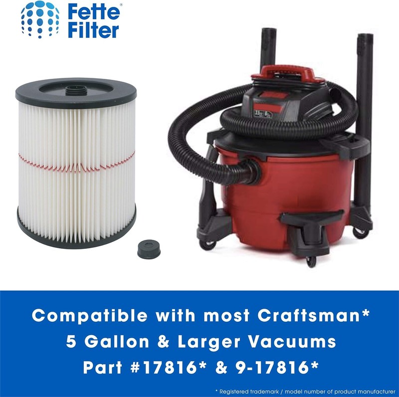 Replacement Shop Vac Filter for Sears Craftsman 5+ 6 8 12 16 gallon Wet Dry Vac gallery