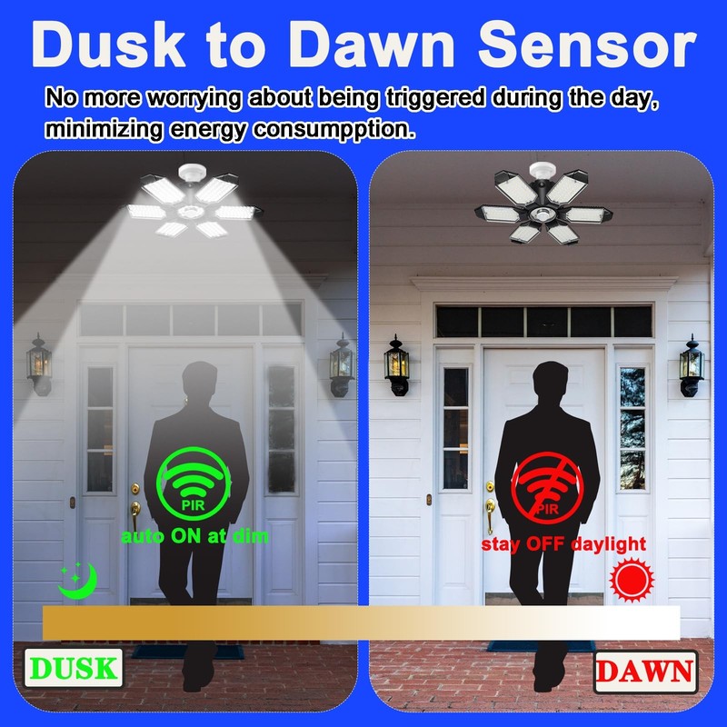 ELIVERN Motion Sensor Garage Light, 18000LM 180W Garage Lights Ceiling Led Mo... gallery