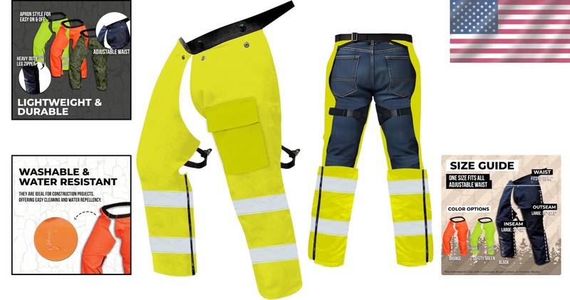 Multi-Use Trimmer Chaps for Men, Orange gallery
