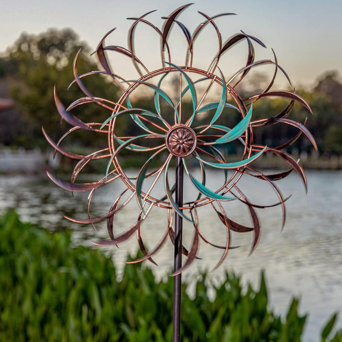 Wind Spinner Metal Large Kinetic Wind Sculpture Spinner Yard Art Outdoor Decor gallery