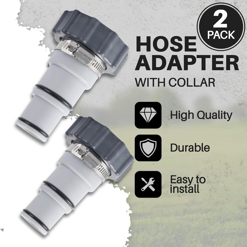 TonGass 2Pack Replacement Threaded to Clamp Style Hose Adapter for Intex Pool... gallery