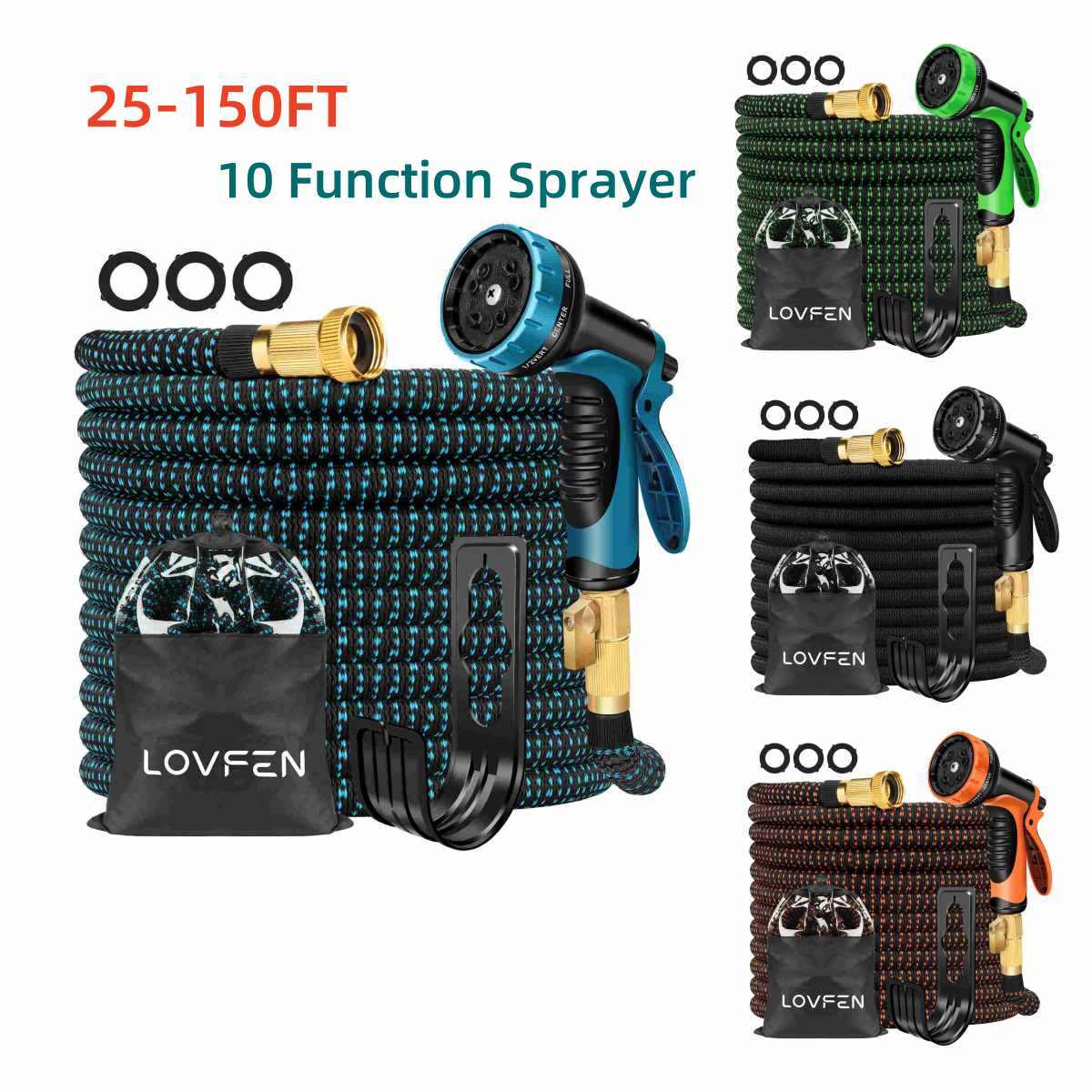 Durable Leak Proof Expandable Flexible Garden Water Hose 25/50/75/100/150ft gallery