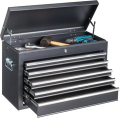 5-Drawer Tool Chest Metal Tool Box Storage Cabinet Organizer with Lock & Keys US