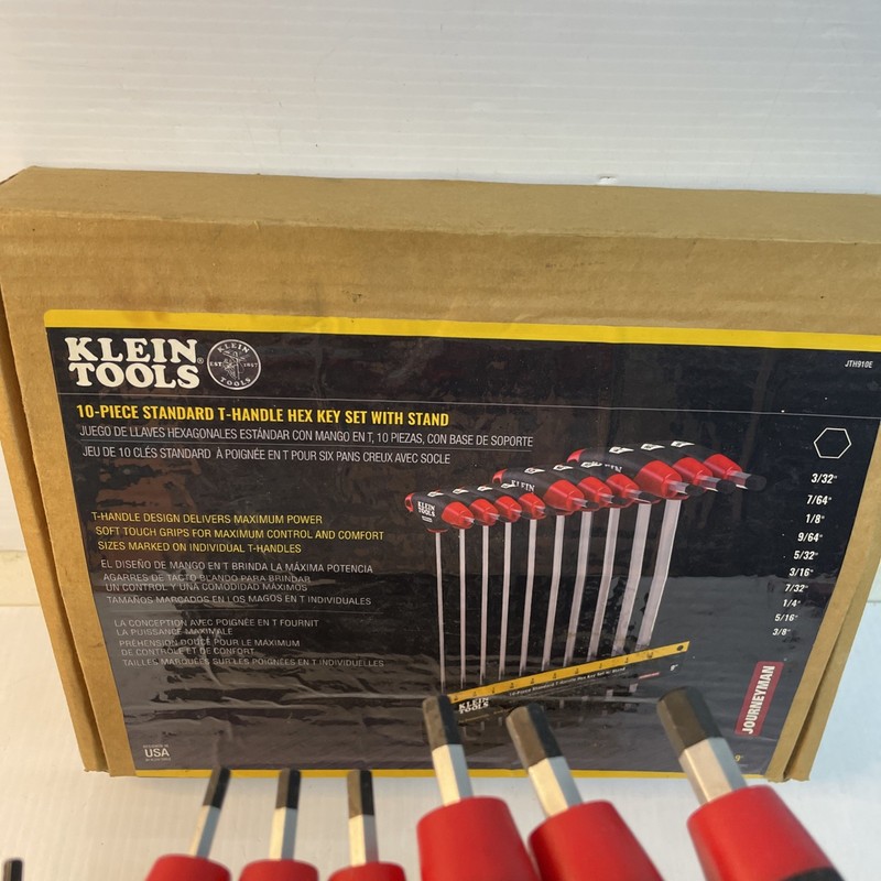 Klein Tools JTH910E - 10 Piece Sae T-Shape - Hex Key Set - Pre Owned gallery