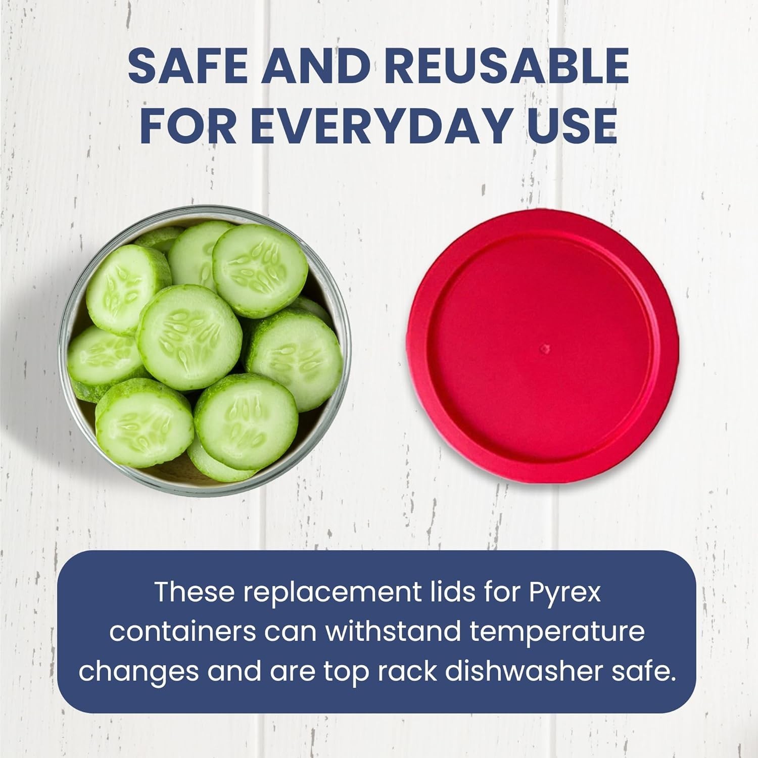 Replacement Lids for Pyrex Glass Containers 1-Cup 2-Cup 4-Cup 7 Cup Round 9pcs gallery