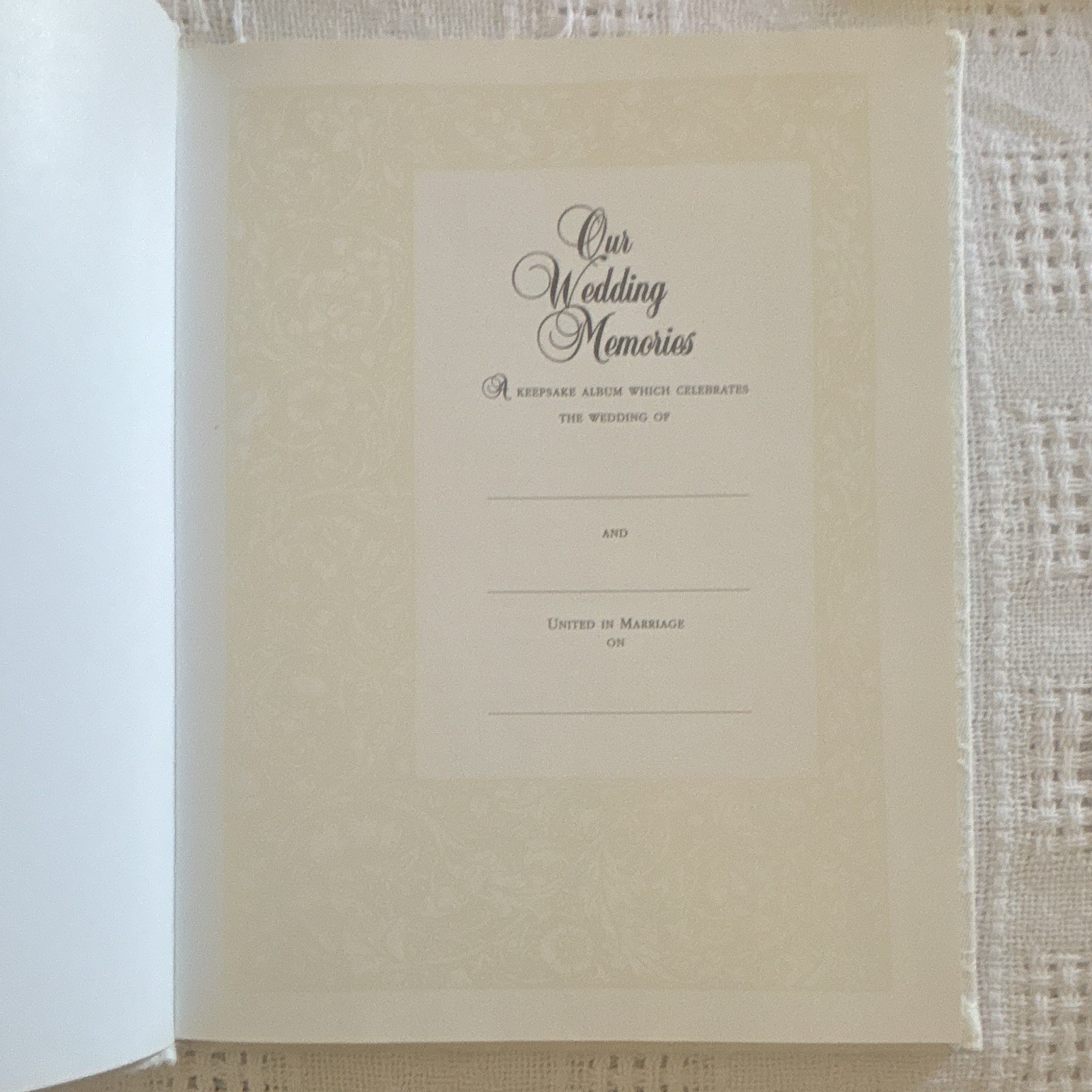 Ivory Lace Wedding Memory Book Traditional Style, Wedding Album gallery