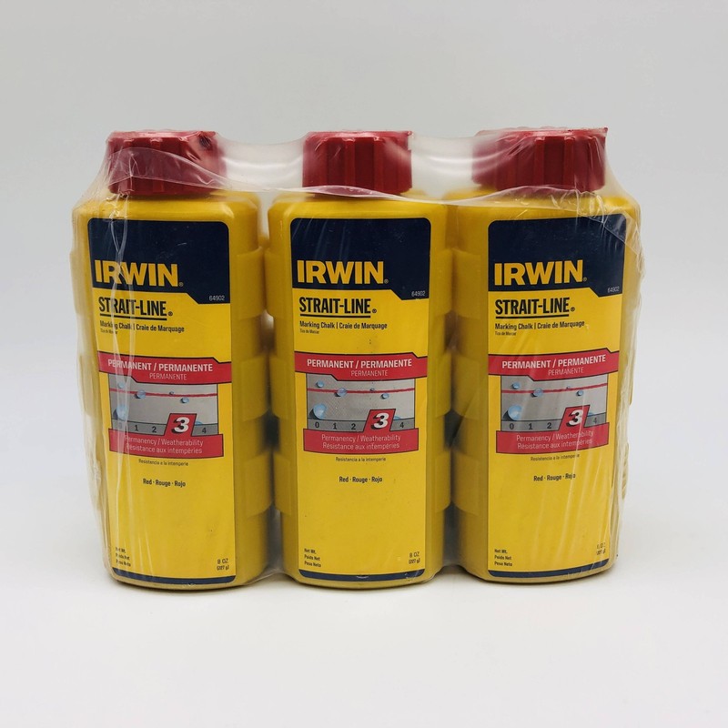 Irwin 64902 Red Marking Chalk Refill 8oz Number 3 Permanency Pack of 6 Bottles gallery