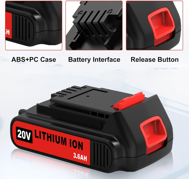 2P 3.6Ah Li-ion replacement Battery For Black & Decker LBXR20 LB20 LBX20 LDX120 gallery