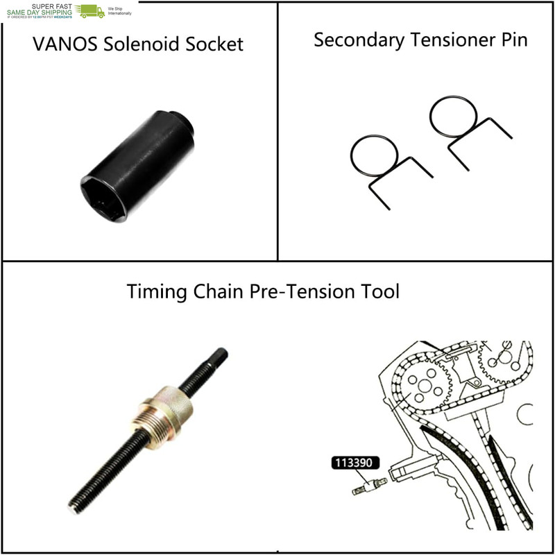 Engine Camshaft Locking Tool Crankshaft Alignment Vanos Timing Tool Kit Compati gallery