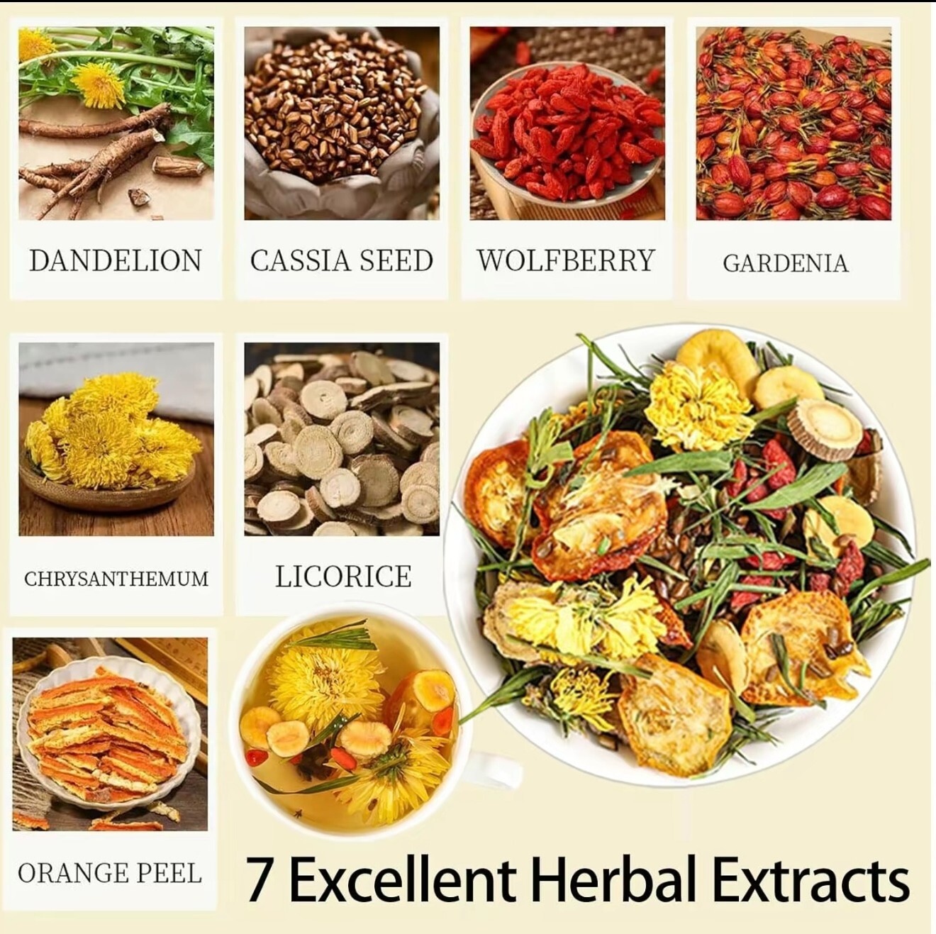 Dandelion Wolfberry Tea, Kidneys & Liver Herbal, Detox Cleanse Detox Herbal Tea gallery
