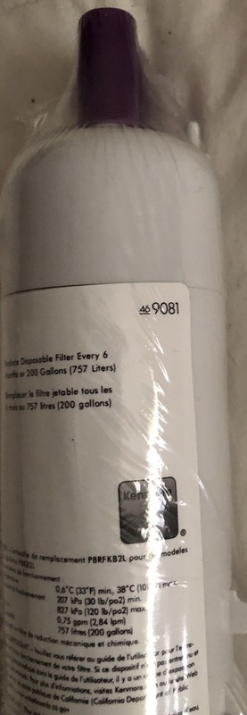Kenmore 9081 Refrigerator Water Filter - White Factory Sealed No Box New gallery