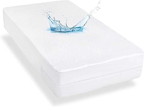 Zippered Mattress Protector Queen with Ultra Soft Terry Surface, 6-Side gallery