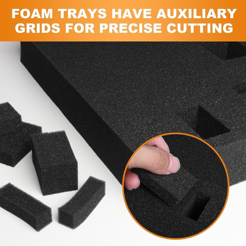 8 PCS Polyurethane Foam Sheets Cuttable Packing Inserts 16x12x0.4/0.8 Inch gallery
