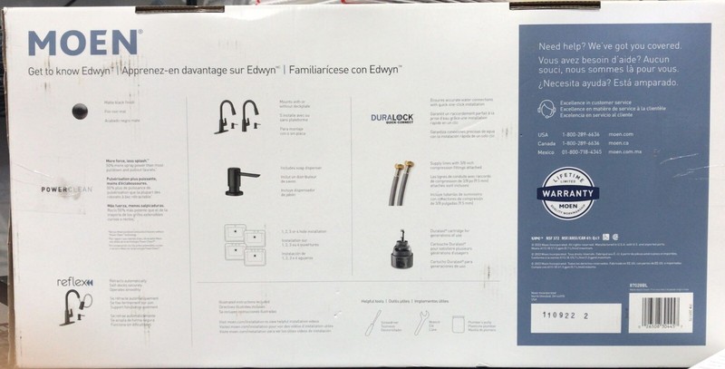 Moen Edwyn 87028BL Pulldown Kitchen Faucet Matte Black (B1) gallery